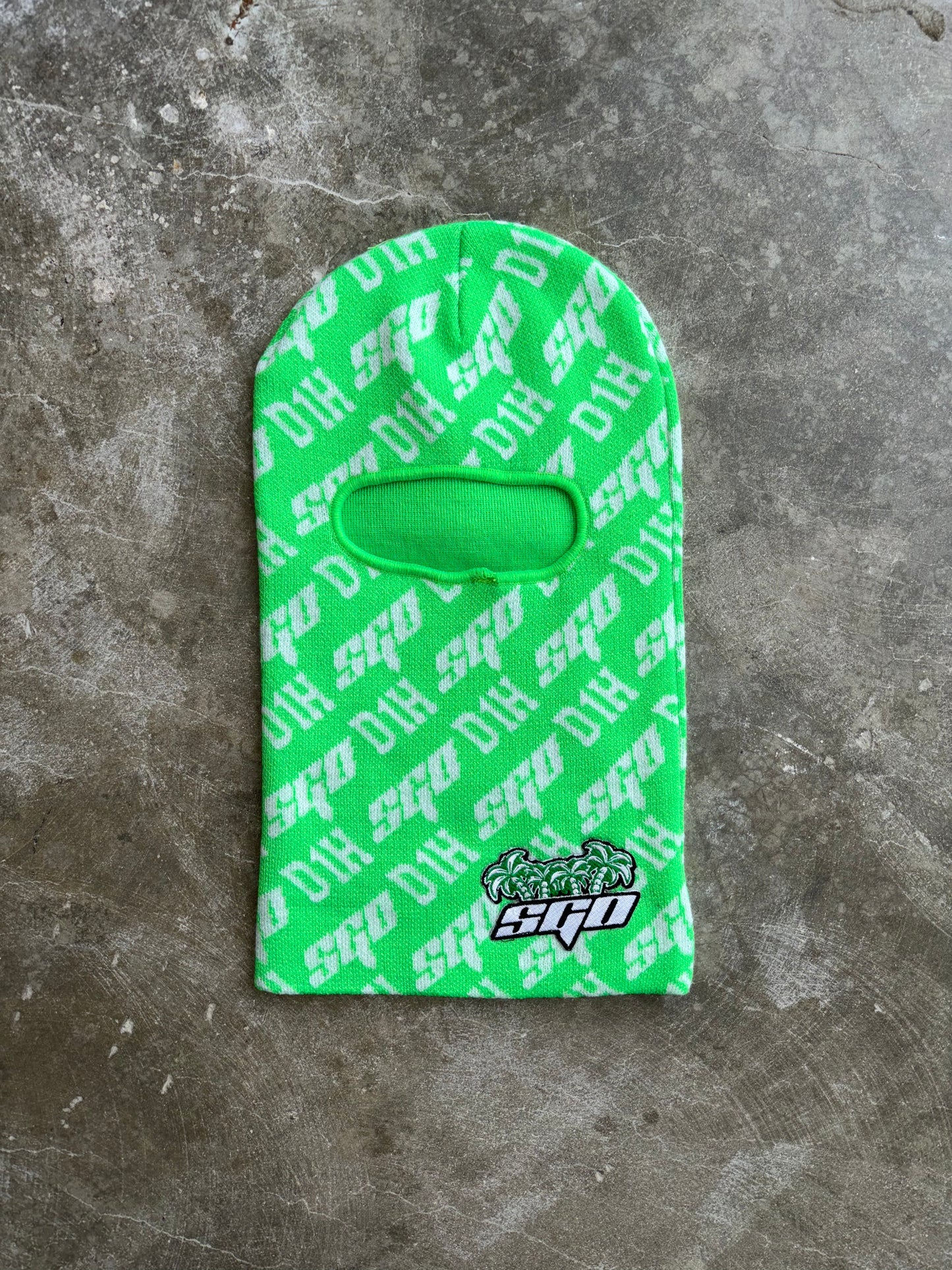 Green 'SGO' Ski Mask
